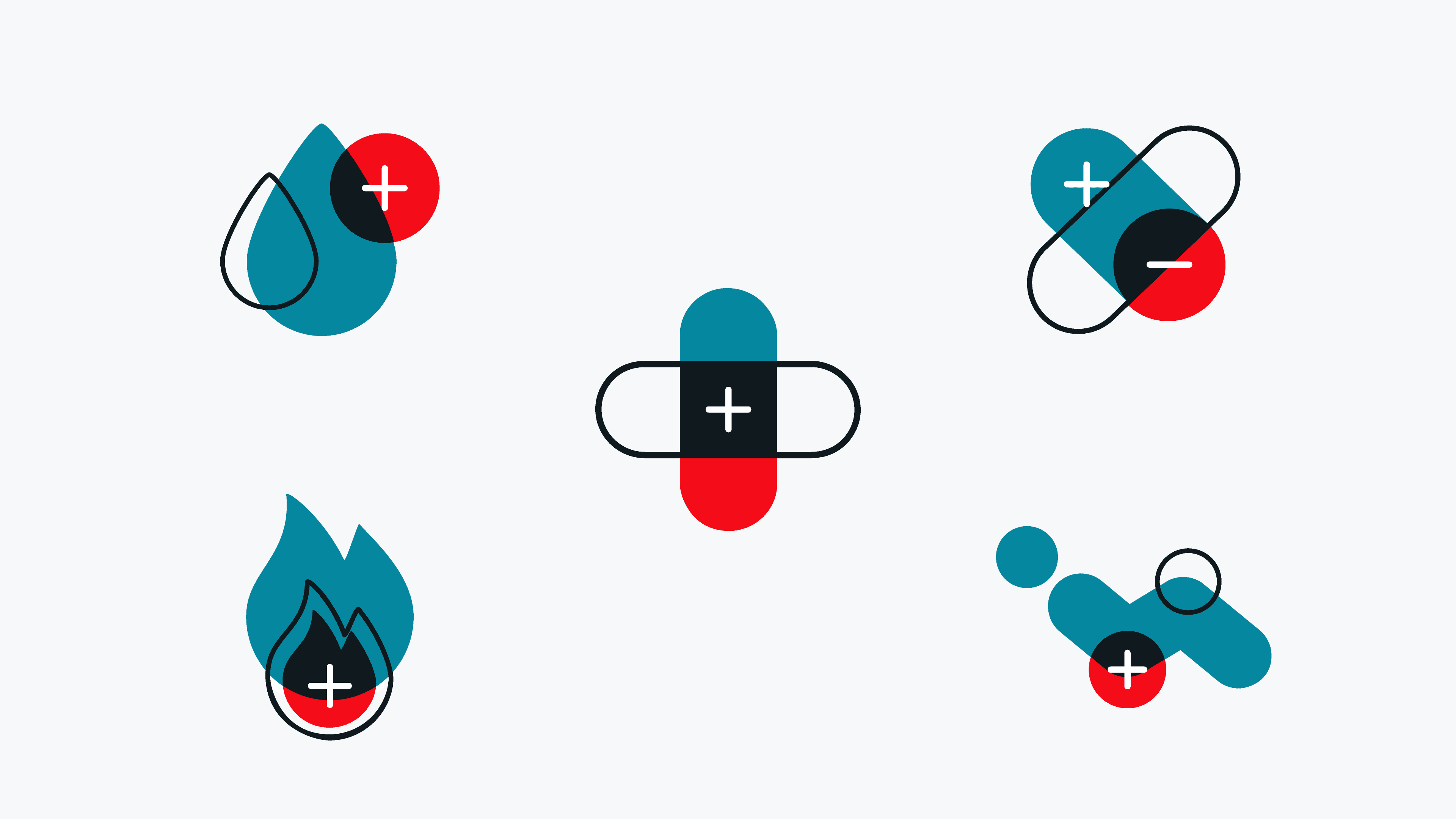 SpectralMD DeepView iconography for medical device instructions and interface states.