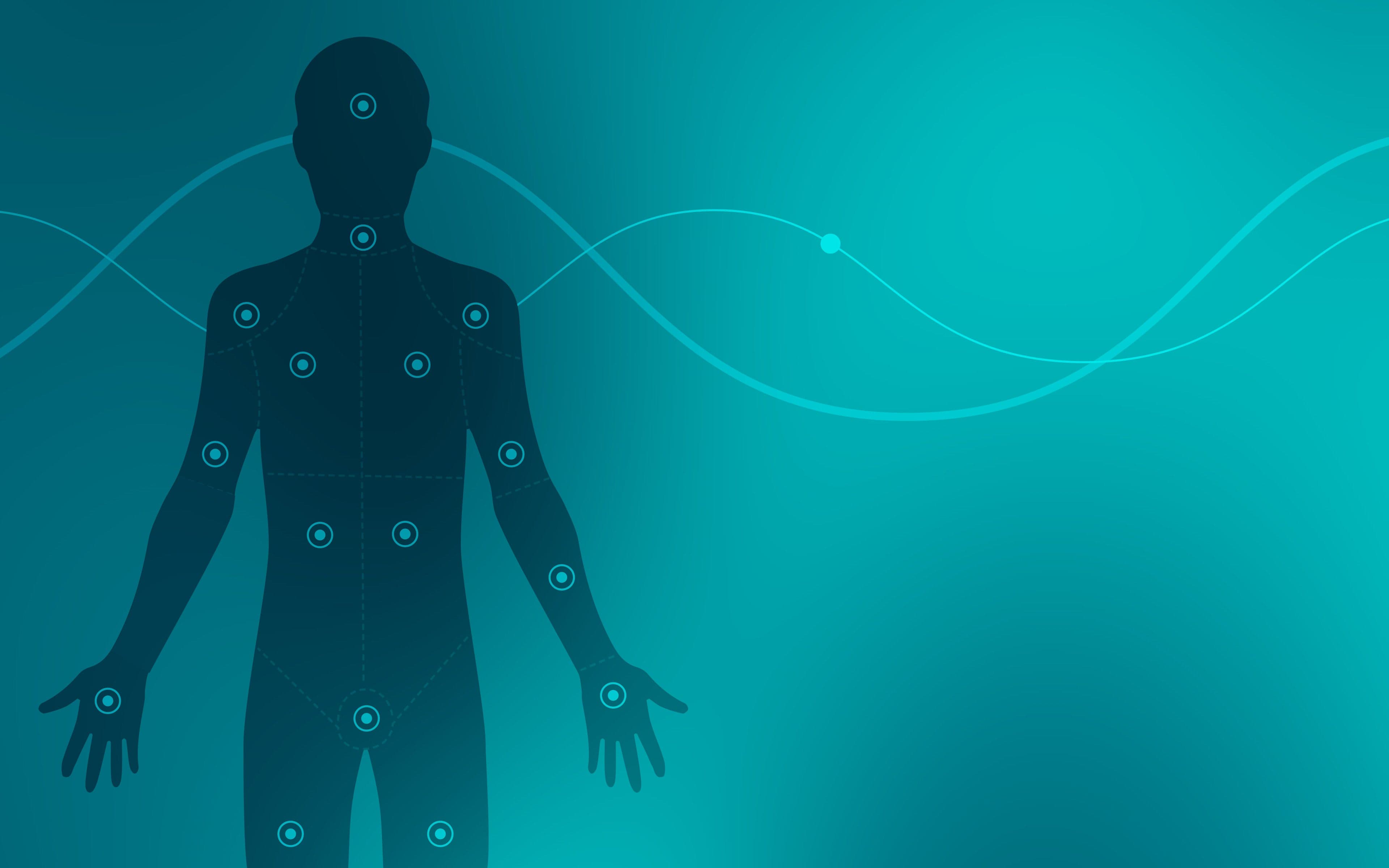 DeepView visual system artwork showing subsurface imaging and tissue analysis.